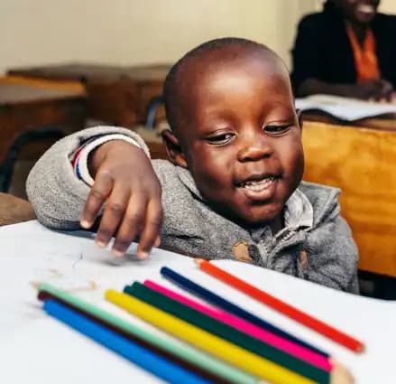 Child studying