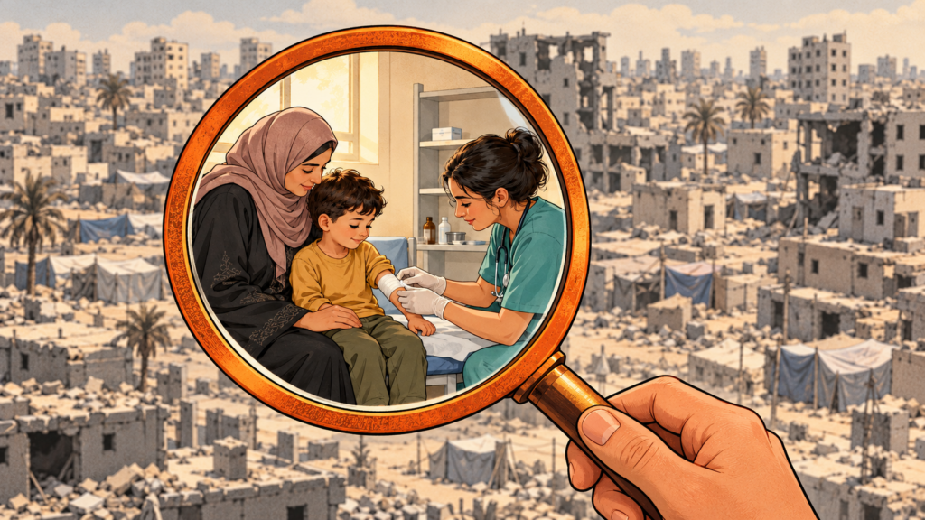 look again. taking a closer look on the hidden struggles in gaza