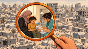 look again. taking a closer look on the hidden struggles in gaza